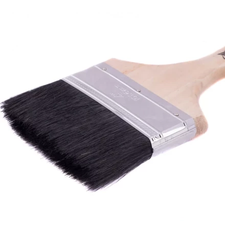 Кисть плоская натуральная черная щетина деревянная ручка размер 4 Mtx 82643 купить в Губкинске