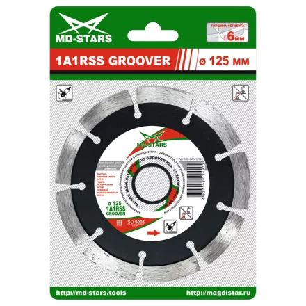 Диск алмазный по бетону 1A1RSS GROOVER MD-STARS 125*6.0*10*9T*22,23 mm купить в Губкинске