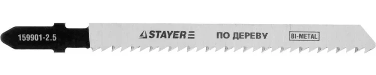 Полотна STAYER "PROFI", T101BF, для эл/лобзика, Bi-Metall, по твердому дереву, EU-хвост., шаг 2,5мм, 75мм, 2шт 159901-2.5_z01 купить в Губкинске