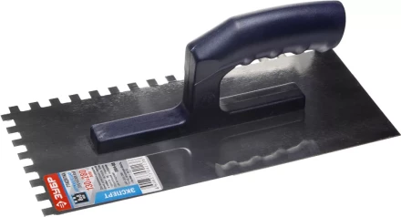 Гладилка ЗУБР нержавеющая с пластиковой ручкой, зубчатая, 8х8мм 0804-08 купить в Губкинске