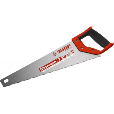 Ножовка универсальная (пила) ЗУБР МОЛНИЯ-7 400 мм, 7 TPI, закалка, рез вдоль и поперек волокон, для средних заготовок, фанеры, ДСП, МДФ 1537-40_z01 купить в Губкинске