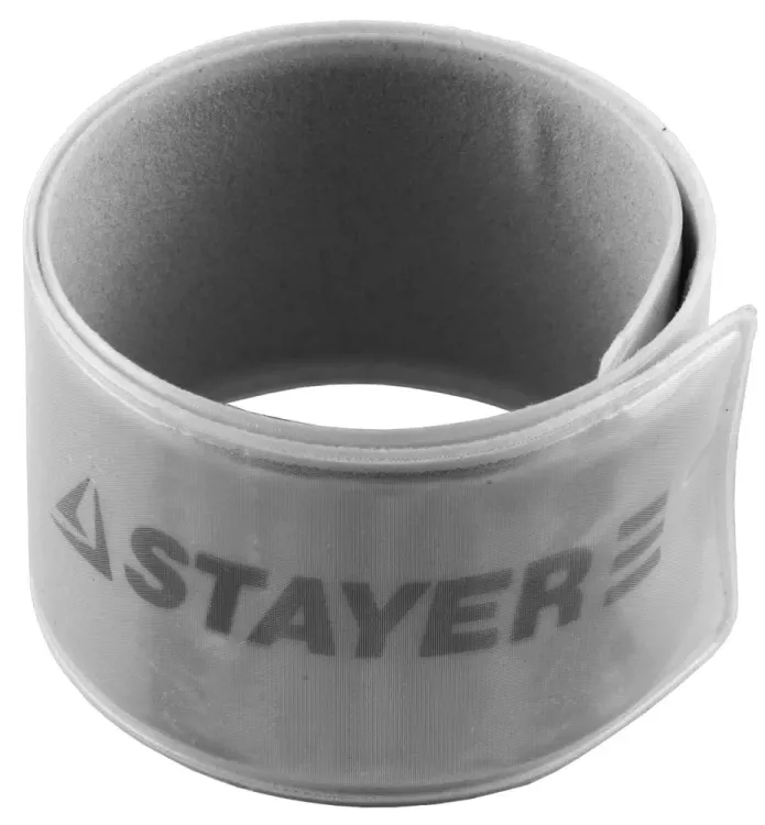 Браслет STAYER "MASTER" светоотражающий, самофиксирующийся, серый 11630-G купить в Губкинске