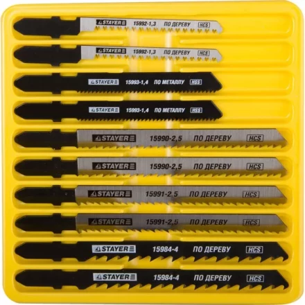 Набор STAYER &quot;PROFI&quot; Пилки &quot;МАСТЕР №2&quot; для эл/лобзика, по дереву и металлу, EU-хвост., 10шт 15981-H10-2 купить в Губкинске