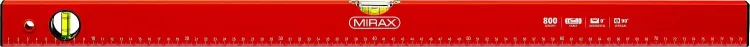 Уровень коробчатый MIRAX, 2 ампулы, крашеный, 800мм 34602-080_z02 купить в Губкинске