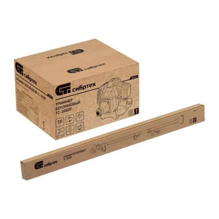 Триммер бензиновый Сибртех ТС-3000Р, 52 см3, разъемная штанга, состоит из 2 частей 962265 купить в Губкинске