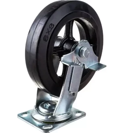 Колесо большегрузное поворотное SCdb 80 200 мм обрезиненное с тормозом РФ 1030005 купить в Губкинске