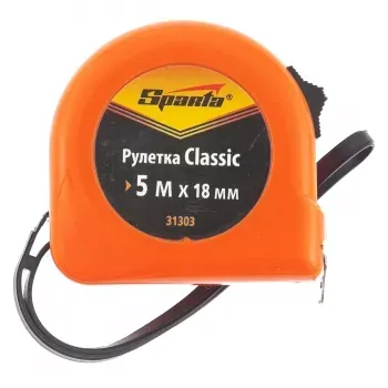 Рулетка Classic, 5 м х 18 мм, пластиковый корпус  SPARTA 31303 купить в Губкинске