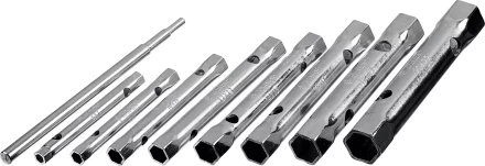Набор ЗУБР &quot;МАСТЕР&quot;: Ключи торцовые, трубчатые двухсторонние, 6-22мм, с воротком, 9шт 27162-H9 купить в Губкинске