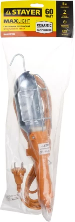 Светильник переносной с выключателем, 5м, 60 Вт/220 В, STAYER 56061 купить в Губкинске