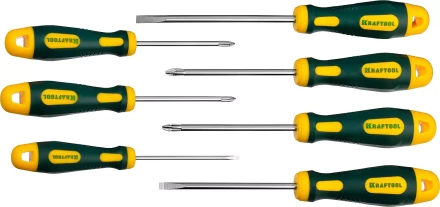 Набор X-Drive, KRAFTOOL 250081-H7: Отвертки профессиональные, SL: 3x80, 5x100, 6x125; PH: 1x80, 2x100; PZ: 1x80, 2x100 250081-H7 купить в Губкинске