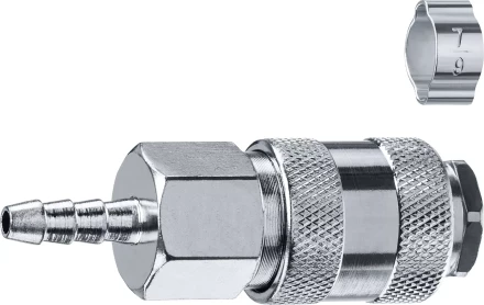 ЗУБР штуцер елочка, 6 мм - рапид муфта, переходник с обжимным хомутом, Профессионал (64917-06) купить в Губкинске