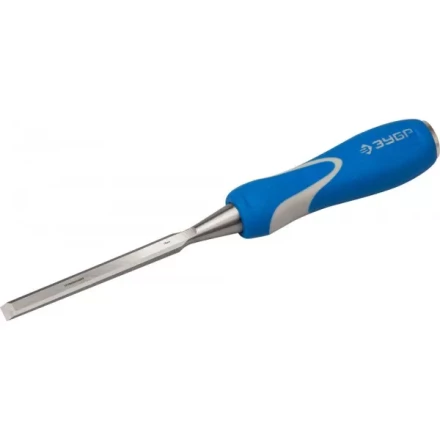 Стамеска ЗУБР &quot;ЭКСПЕРТ&quot; с ударопрочной двухкомпонетной ручкой и стальным затыльником для ударных работ, 10мм 18097-10 купить в Губкинске