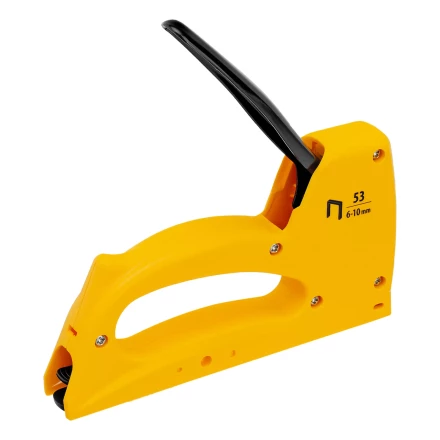Степлер пластиковый, скобы в комплекте, тип 53, 6-10 мм Denzel 40221 купить в Губкинске