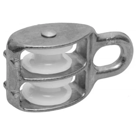 Блок ЗУБР двойной, оцинкованный, нейлоновый шкив, 7x25мм, 5 шт 4-304595-25 купить в Губкинске