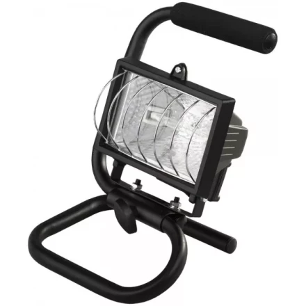 Прожектор галогеновый СВЕТОЗАР переносной с подставкой, цвет черный, 150Вт SV-57121-B купить в Губкинске