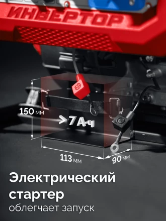 ЗУБР 5500 Вт, инверторный генератор с электростартером и розеткой АВР (СБИ-5500ЕА) купить в Губкинске