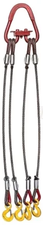 Строп канатный четырехветвевой 4СК 4 т L=4 м Звено РТ-3 с кч Гост 1.6 т опрессовка купить в Губкинске