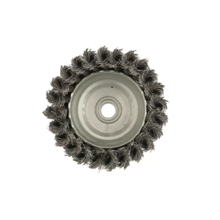 Щетка для УШМ, 100 мм, М14, &quot;чашка&quot;, крученая проволока 0,35 мм  MTX 74615 купить в Губкинске