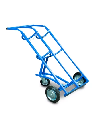 Тележка для газовых баллонов TOR ГБ-2, 2 баллона (250 литые колеса + 160 поворотное) 1012419 купить в Губкинске