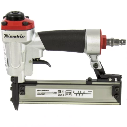Нейлер финишный (шпилькозабивной пистолет) пневматический гвоздь 23GA диаметр 0,64мм  длина 10-30мм MATRIX 57425 купить в Губкинске