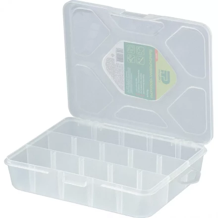 Органайзер универсальный малый прозрачный матовый 19х16х4,5 см СИБРТЕХ 90726 купить в Губкинске