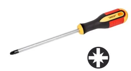 Отвертка крестовая Рz№3х 200мм,трехкомп.рук 1/12/120 19689 купить в Губкинске