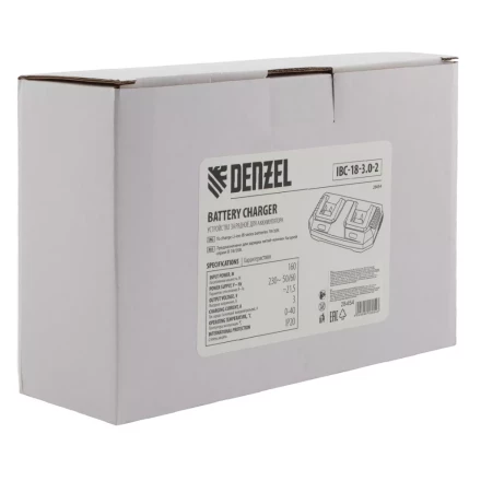 Устройство зарядное для аккумуляторов Denzel IBC-18-3.0-2, Li-Ion, 18В, 3.0 А, для двух батарей 28454 купить в Губкинске