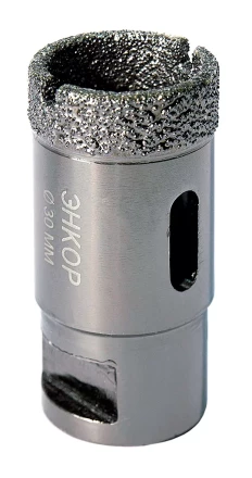 Коронка алмазная по керамограниту D 30 мм для УШМ сух. рез Энкор 48307 купить в Губкинске