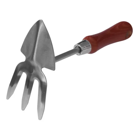 Мотыжка с лепестковым лезвием из нержавеющей стали деревянная рукоятка 300мм    Кратон  5 10 05 005 купить в Губкинске