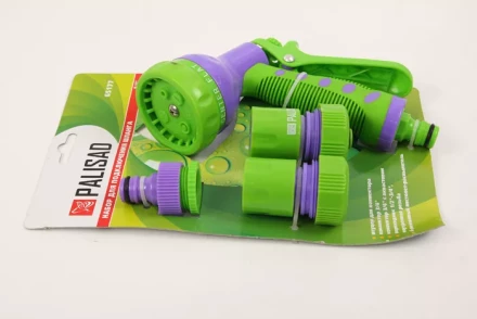 Набор для подключения шланга 3/4&quot; (пистолет 6-и режимн адаптер 2 соединителя)  PALISAD 65177 купить в Губкинске