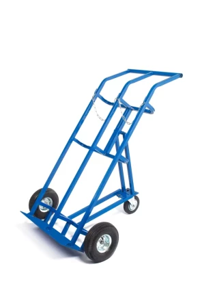 Тележка для газовых баллонов TOR ГБ-2, 2 баллона (250 пневмо колеса + 160 поворотное) 1023661 купить в Губкинске
