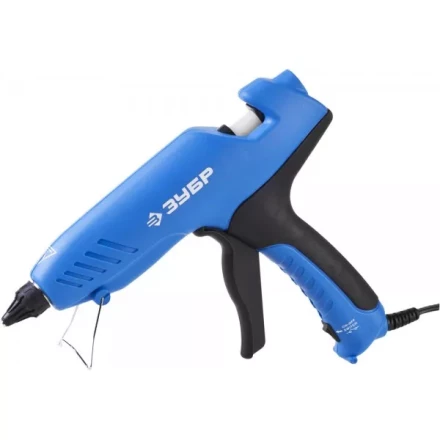 Пистолет ЗУБР клеевой (термоклеящий), эл, эргоном рукоятка, выключатель на рукоятке, рабоч темп 193град, d=12мм, 100Вт 06851-80-12_z02 купить в Губкинске