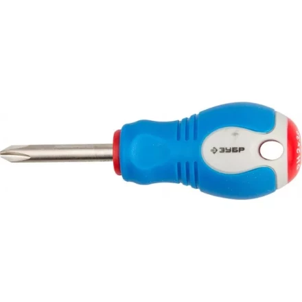 Отвертка ЗУБР, Cr-V сталь, трехкомпонентная рукоятка, цветовая индикация типа шлица, PH №2, 38мм 25252-2-038_z01 купить в Губкинске
