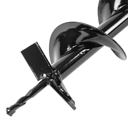 Шнек для грунта E-100, диаметр 100 мм, длина 800 мм,соединение 20 мм, несъемный нож Denzel 56022 купить в Губкинске