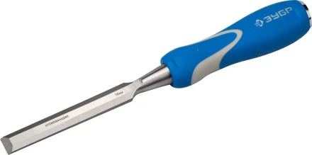 Стамеска ЗУБР "ЭКСПЕРТ" с ударопрочной двухкомпонетной ручкой и стальным затыльником для ударных работ, 16мм 18097-16 купить в Губкинске