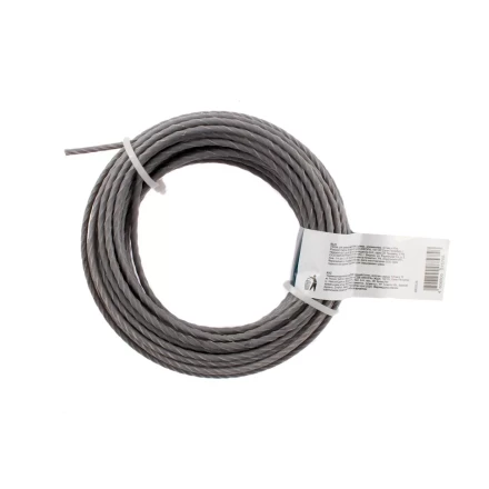 Леска для триммера квадратная витая, армированная алюминием, 3.0 мм х 10 м, Россия Сибртех 962005 купить в Губкинске