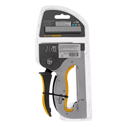 Степлер металл. Denzel 40223, скобы в комплекте, плавная регулировка удара, 2К рукоятка, тип 53, 4-14 мм купить в Губкинске