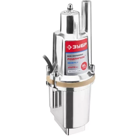 Насос ЗУБР &quot;Родничок&quot; вибрационный, погружной, для чистой воды, 18 л/мин, напор 60м, шнур 40м, 225Вт ЗНВП-300-40_М2_Х купить в Губкинске