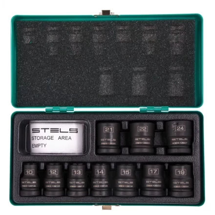 Набор шестигранных ударных торцевых головок 1/2 10-24 мм 10 шт Stels 13997 купить в Губкинске