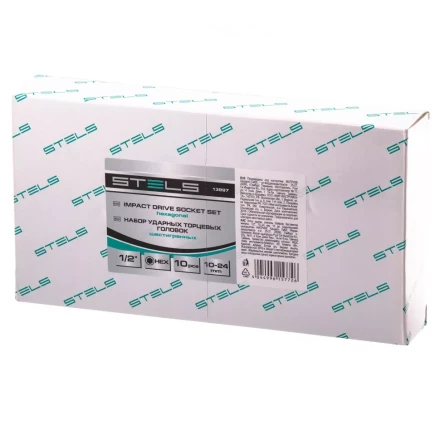 Набор шестигранных ударных торцевых головок 1/2 10-24 мм 10 шт Stels 13997 купить в Губкинске
