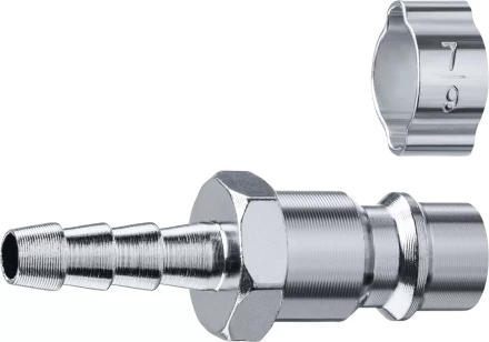 ЗУБР штуцер елочка, 6 мм - рапид штуцер, переходник с обжимным хомутом, Профессионал (64918-06) купить в Губкинске