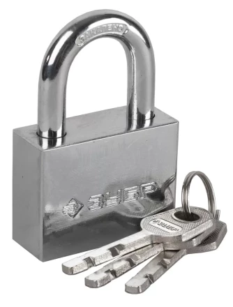 Замок ЗУБР &quot;МАСТЕР&quot; навесной, стальной корпус, закаленная дужка, 60мм 3710-60_z01 купить в Губкинске