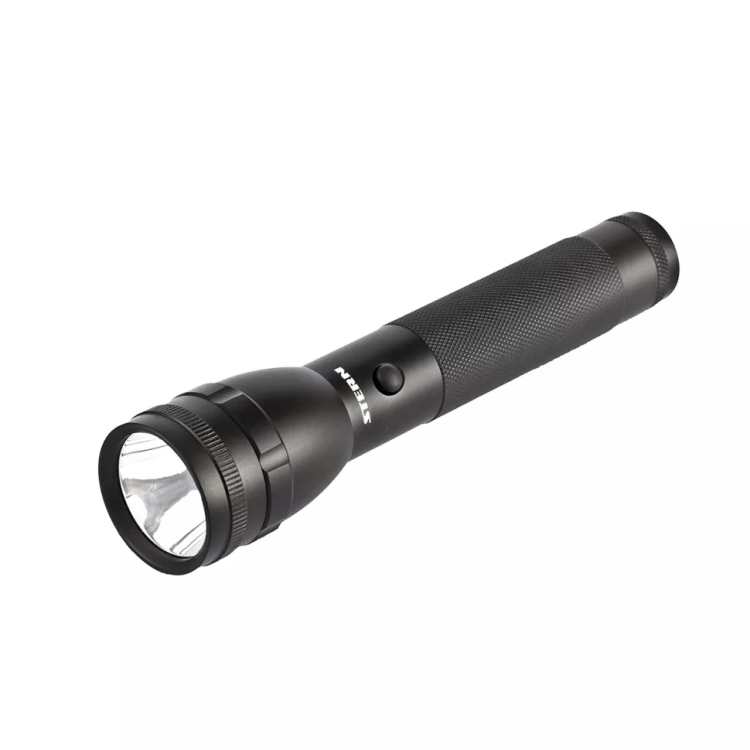 Фонарь профессиональный CREE Т6 LED 600 Лм 300 м 3 ч 100-50-5%-стробоскоп СоС 6АА Stern 90580 купить в Губкинске