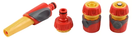 Набор поливочный GRINDA &quot;Premium&quot;, пластмассовый с TPR, 4 предмета: наконечник, 2 соединителя 1/2&quot;, адаптер; 1/2&quot;-3/4&quot; 8-427284 купить в Губкинске