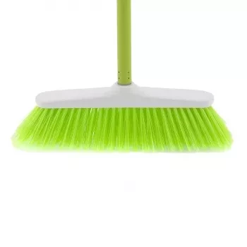 Щетка пластмасовая  для  пола 270 мм &quot;CLASSIC&quot; салат. щетина c черенком 120 см D22мм ELFE 93545 купить в Губкинске