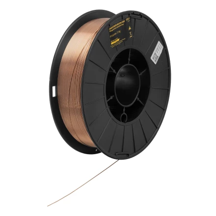 Омедненная проволока ER70S-6, диам. 0,8 мм, 5 кг, диам. катушки D200// Denzel 97541 купить в Губкинске