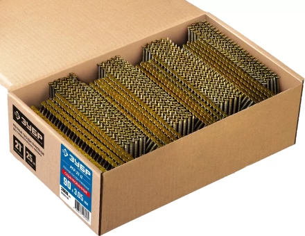 ЗУБР SN21 90 х 3.05 мм, реечные гвозди рифленые оцинкованные, 2000 шт (305393-90) купить в Губкинске