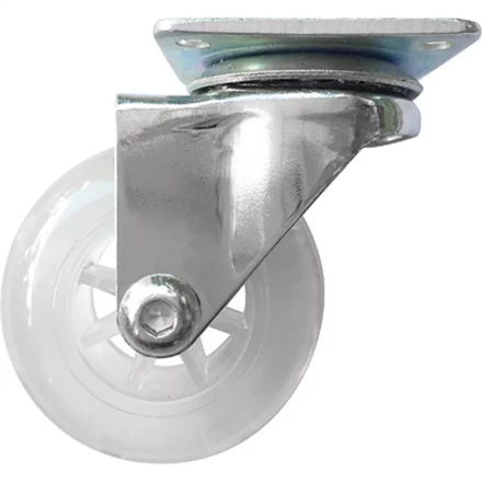 Колесо ПУ прозрачное поворотное d-50 мм, крепление платформенное Сибртех 68732 купить в Губкинске