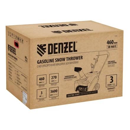 Бензиновая снегоуборочная машина Denzel SB 460 E, 99cc, эл.старт, шнек SnowCrusher купить в Губкинске