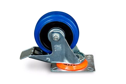 Колесо поворотное резина SRCLb 42 100 мм с тормозом (N) 1024207 купить в Губкинске